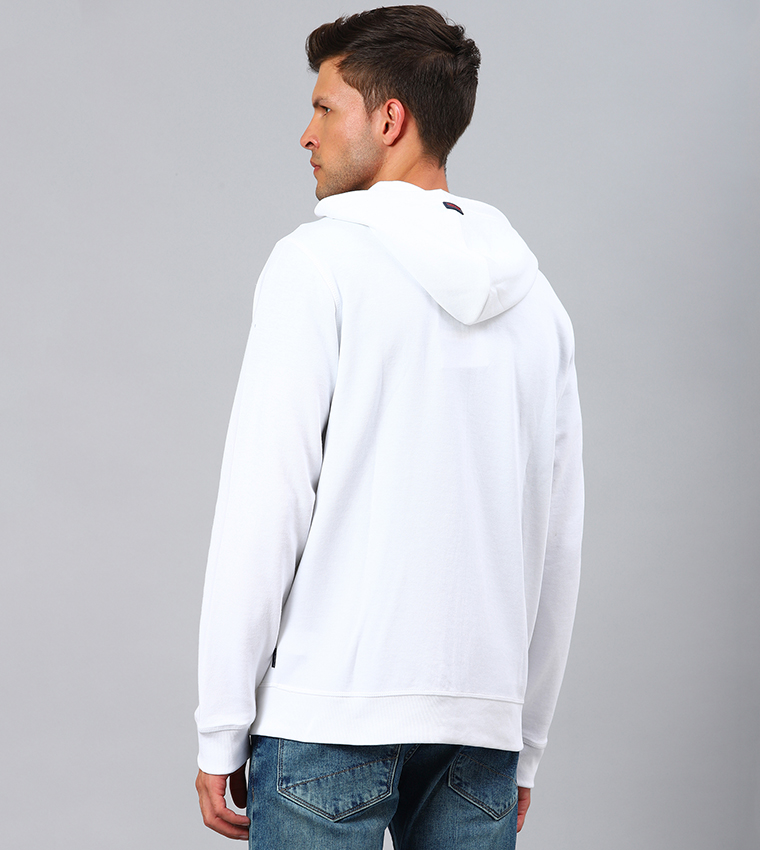 Logo Embroidered Classic Hooded Jacket