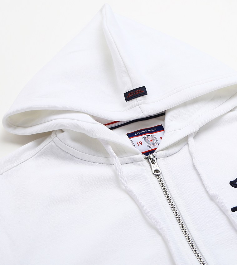 Logo Embroidered Classic Hooded Jacket