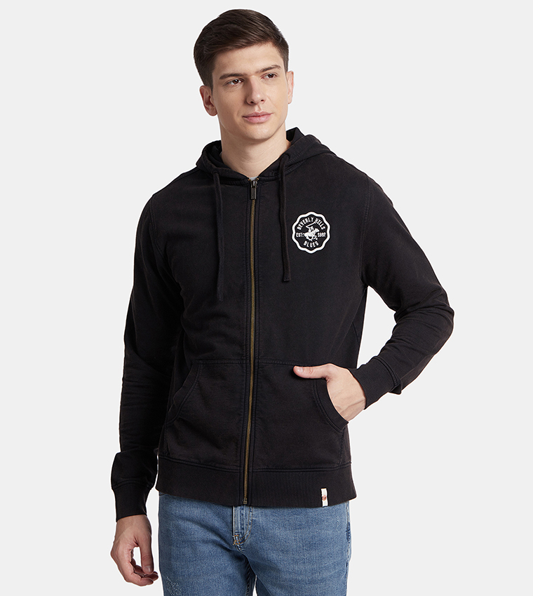 Buy Beverly Hills Polo Club Embroidered Long Sleeves Jacket In Black ...
