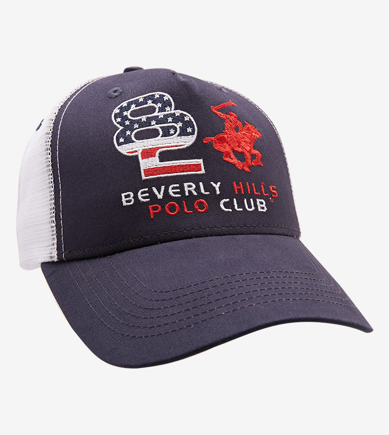 Buy Beverly Hills Polo Club Logo Details Trucker Cap Navy In Navy ...