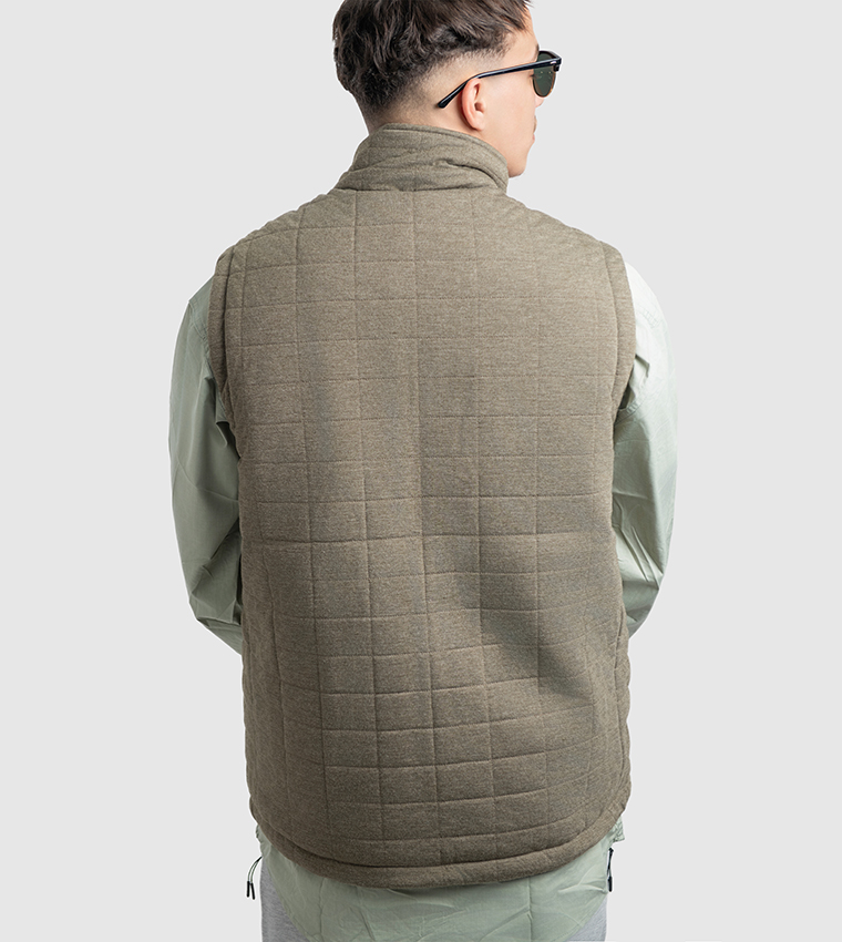 Logo Embroidered Zip-Through Gilet