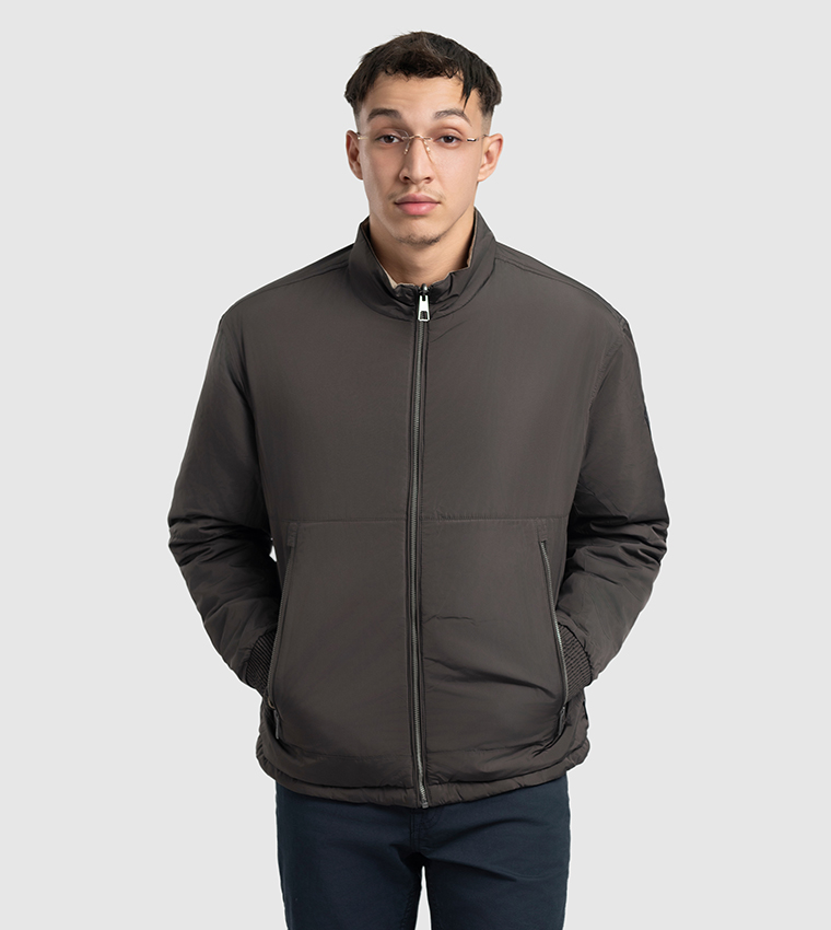 Logo Embroidered Reversible Puffer Jacket