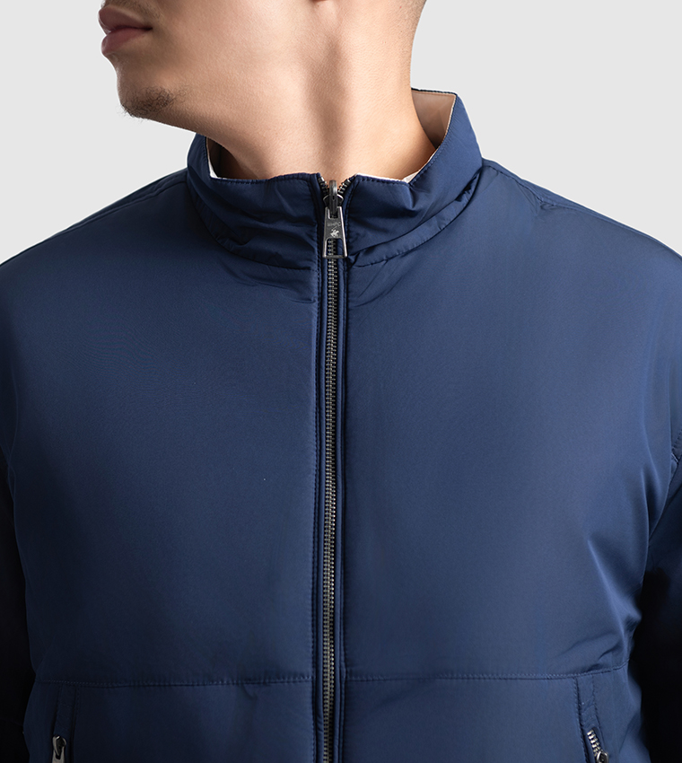 Logo Embroidered Reversible Puffer Jacket
