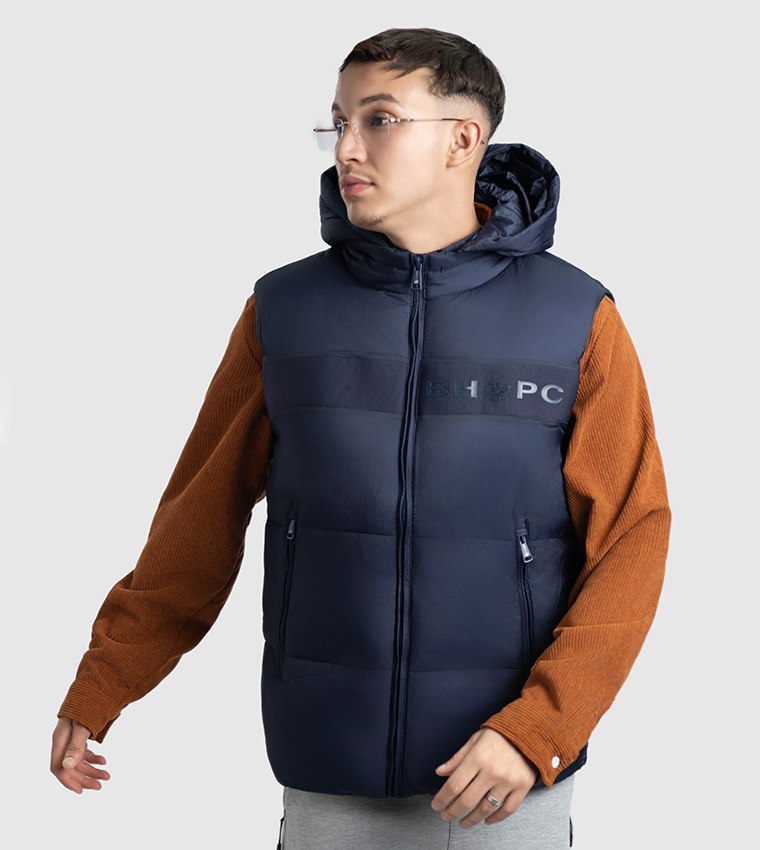 Logo Detail Hooded Gilet