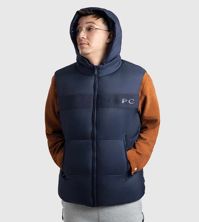 Logo Detail Hooded Gilet