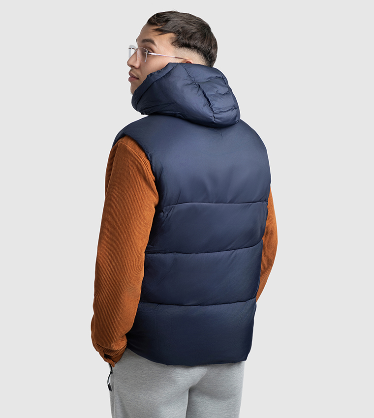 Logo Detail Hooded Gilet
