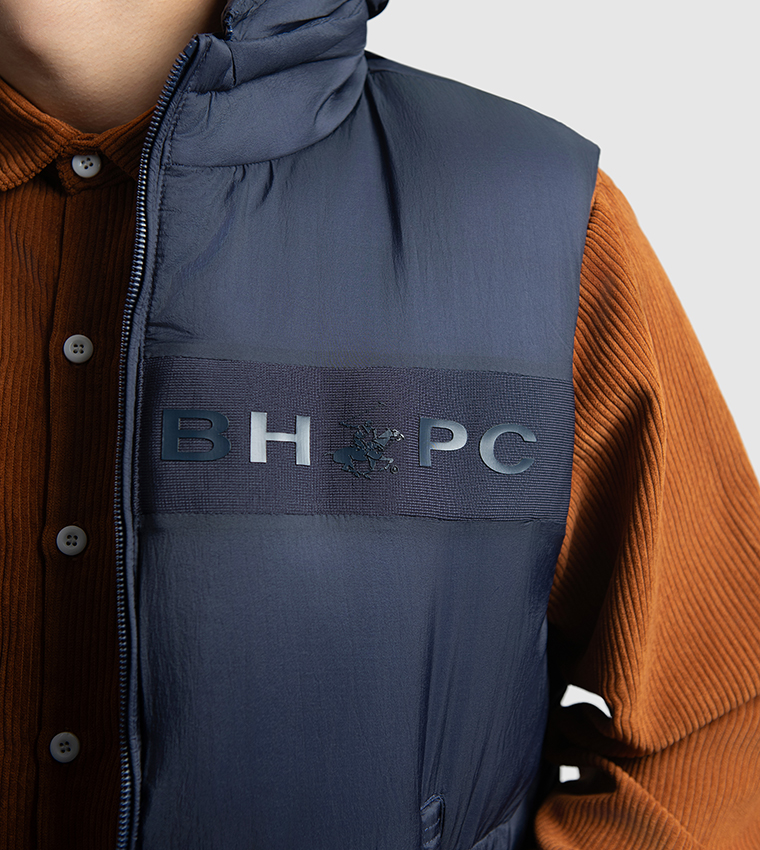 Logo Detail Hooded Gilet