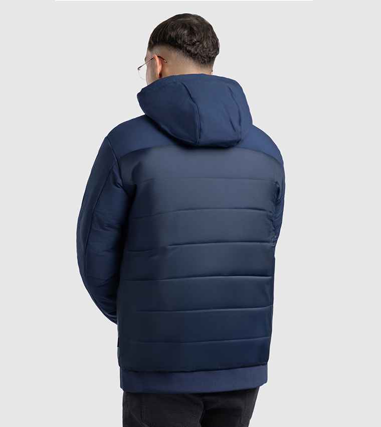 Logo Embroidered Hooded Puffer Jacket