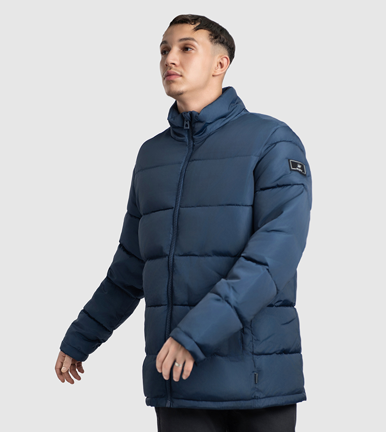 Logo Badge Zip-Through Puffer Jacket