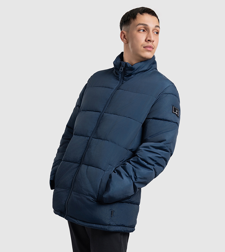 Logo Badge Zip-Through Puffer Jacket