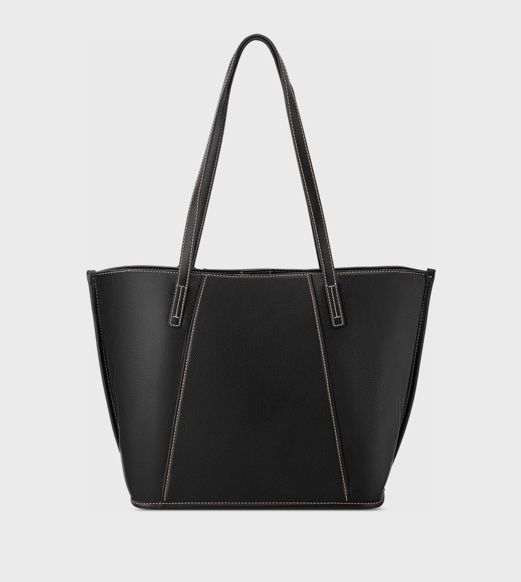 Contrast Stitch Tote Bag