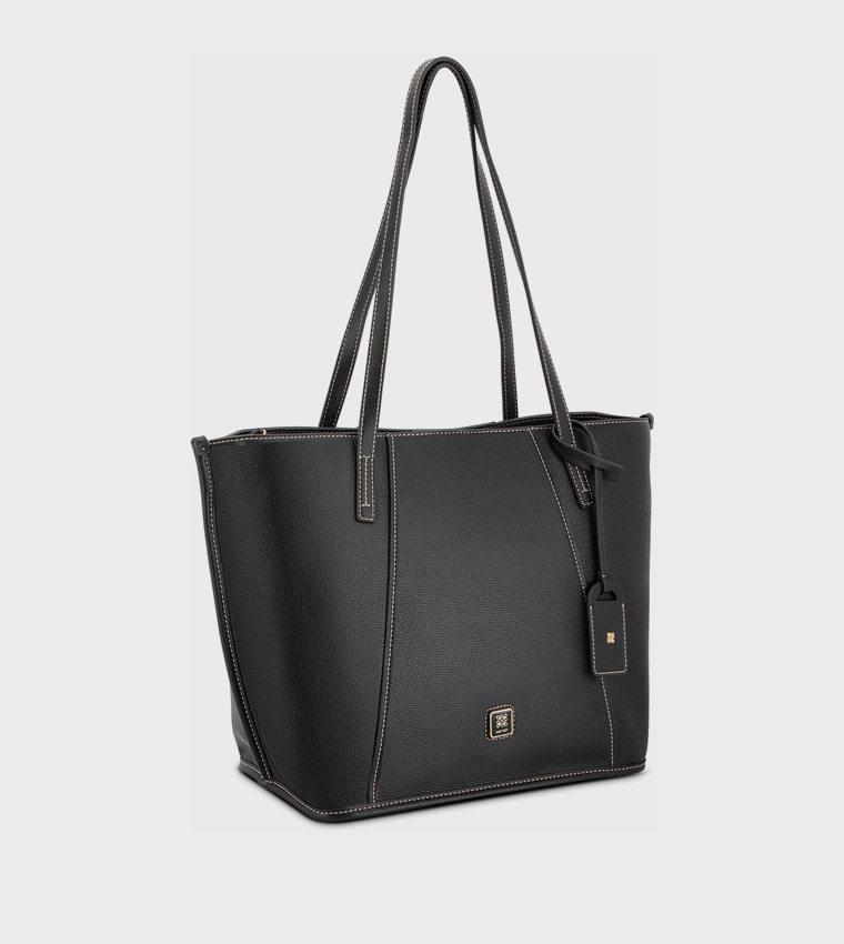 Contrast Stitch Tote Bag