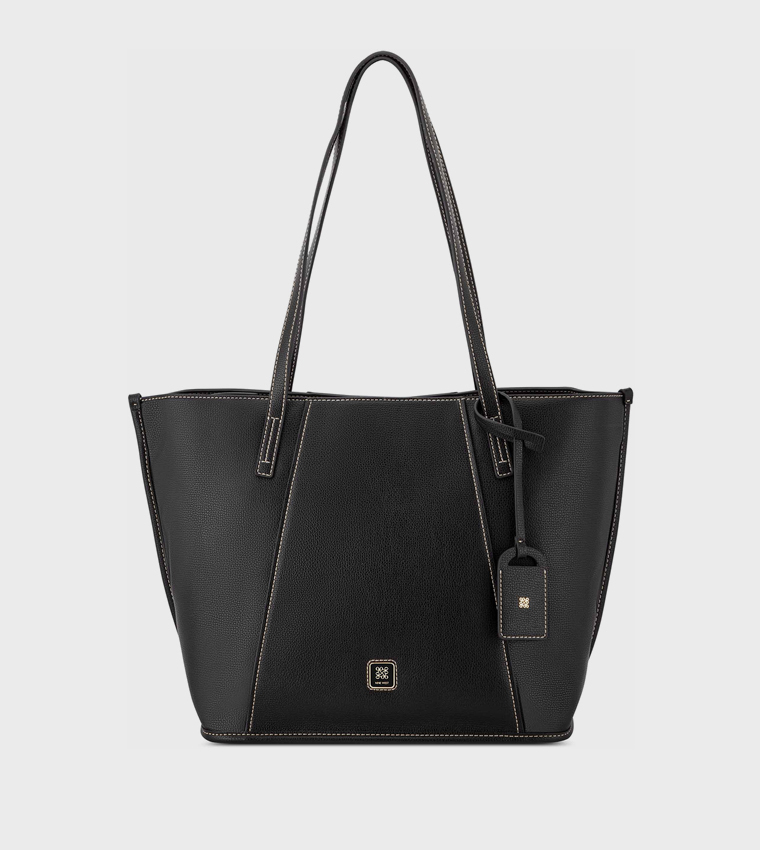 Contrast Stitch Tote Bag