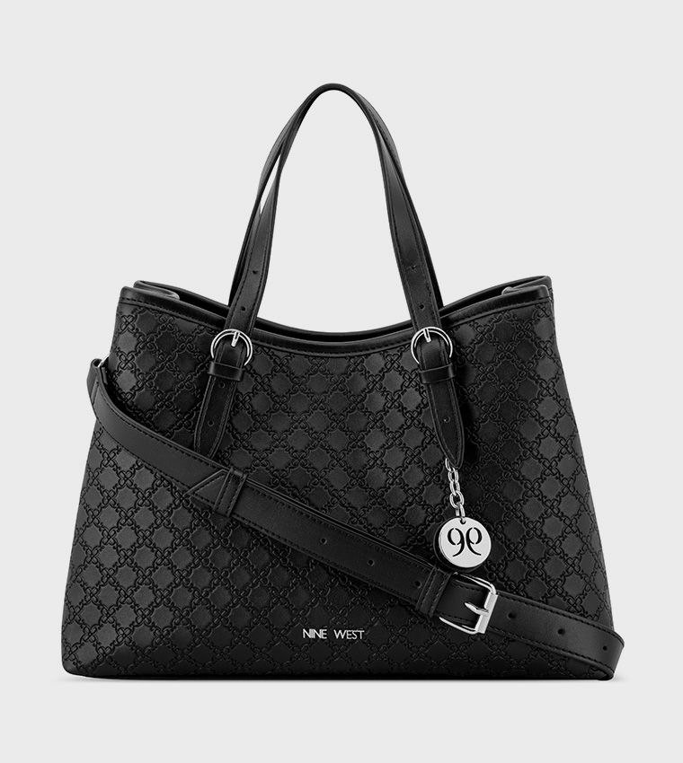 Monogram Debossed Satchel Bag