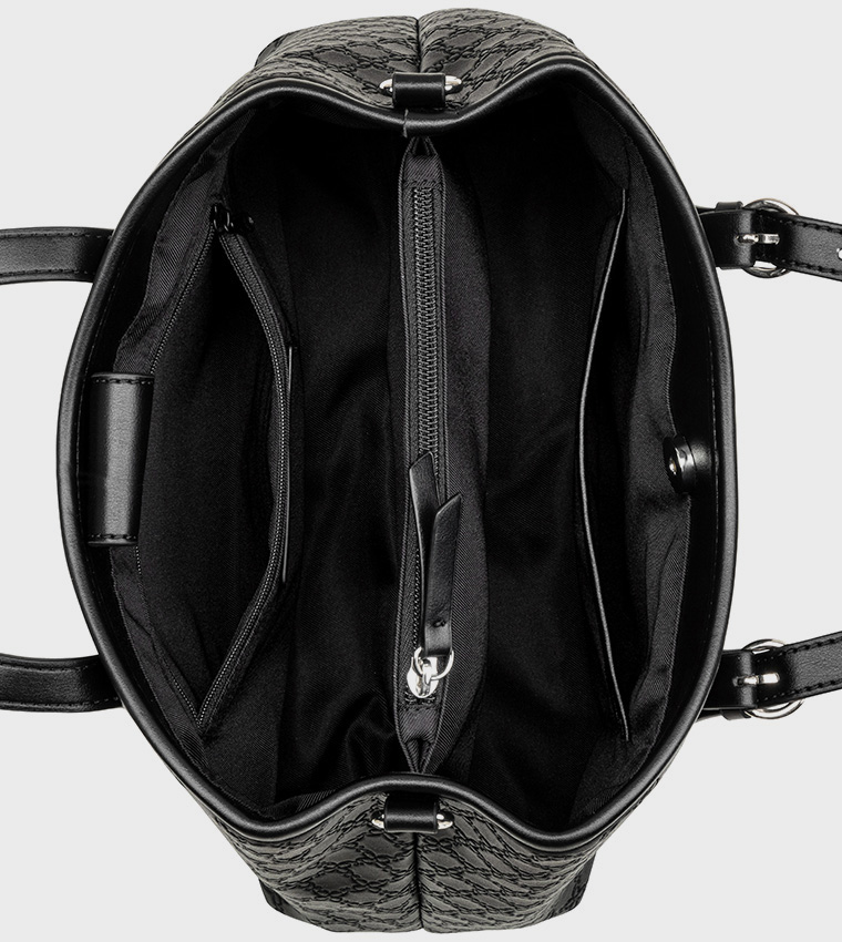 Monogram Debossed Satchel Bag