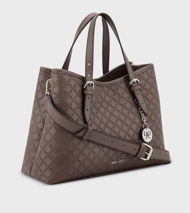 Monogram Debossed Satchel Bag