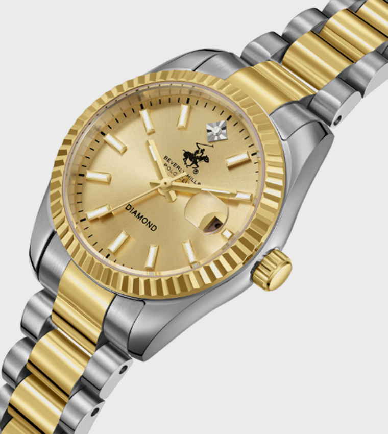 Gold Dial Analog Watch