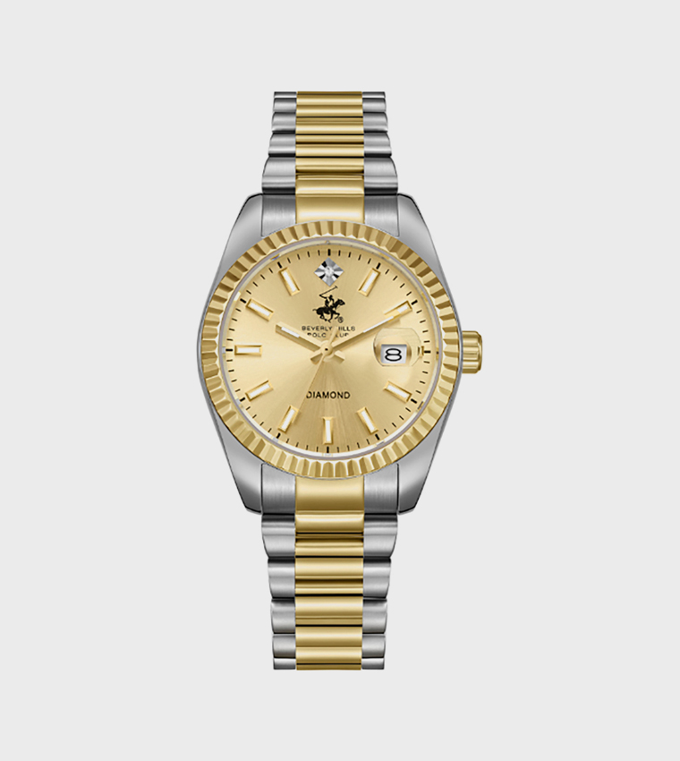 Gold Dial Analog Watch