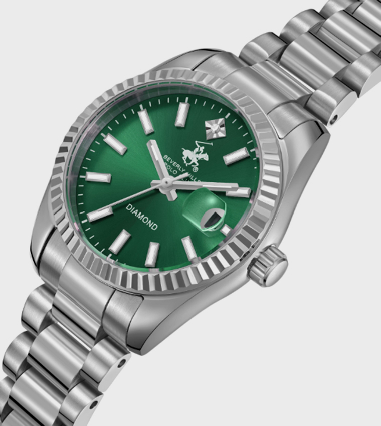 Dark Green Dial Analog Watch