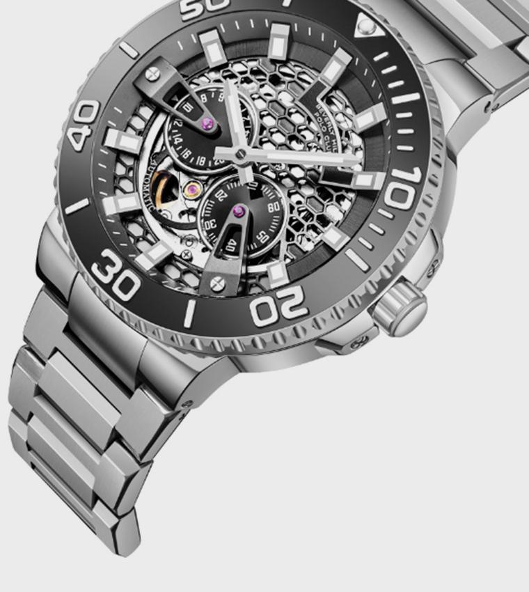 Automatic Multifunction Black Dial Watch