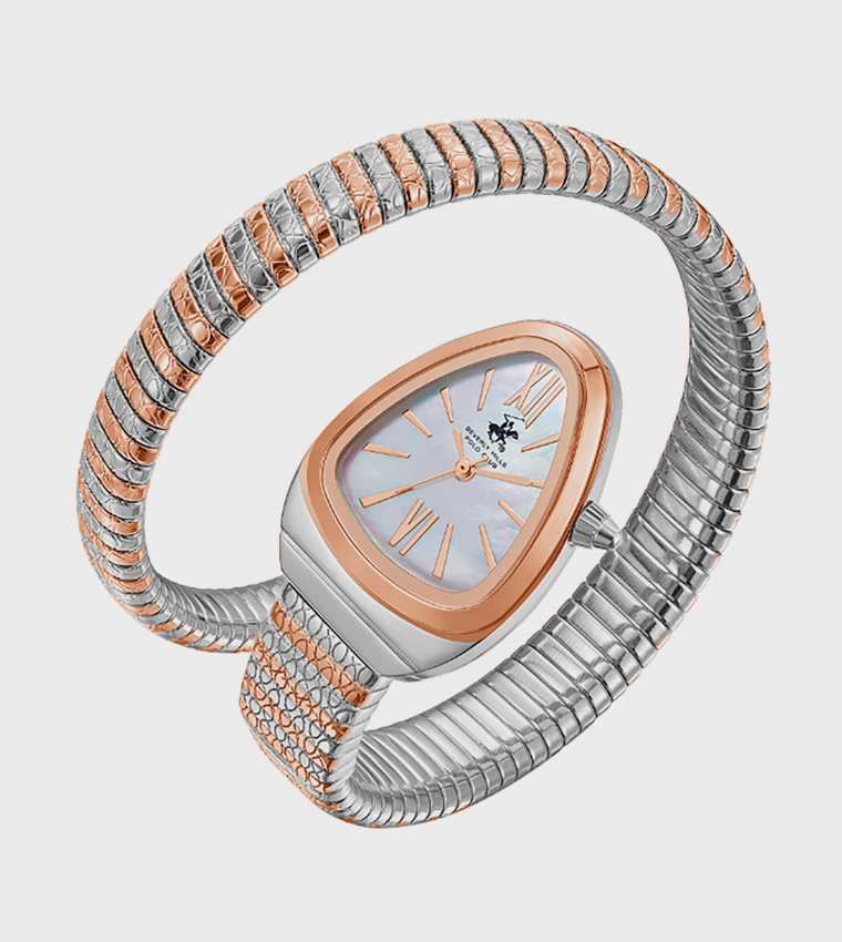 MOP Dial Snake Bracelet Watch
