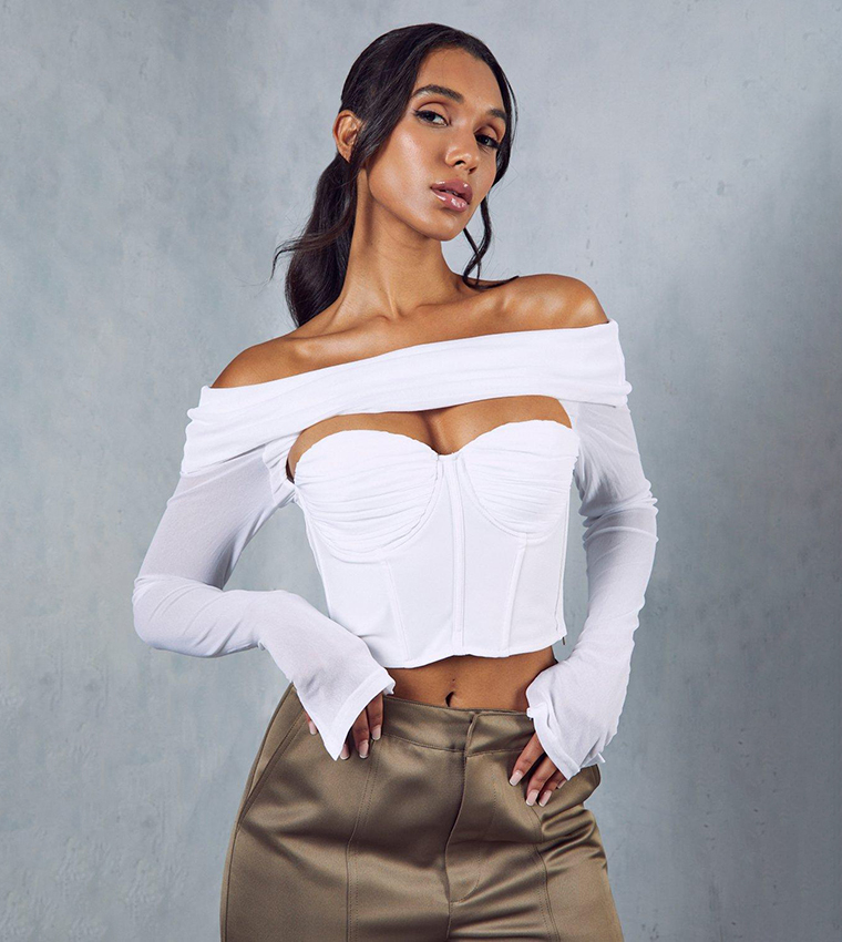 Premium Mesh Top Overlay Top