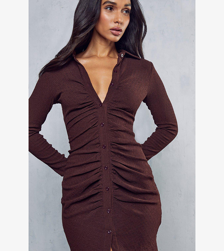 sachin and babi light blue dress Five Ruched Dress Outfits | Wear a Ruched Dress Casually main image 0