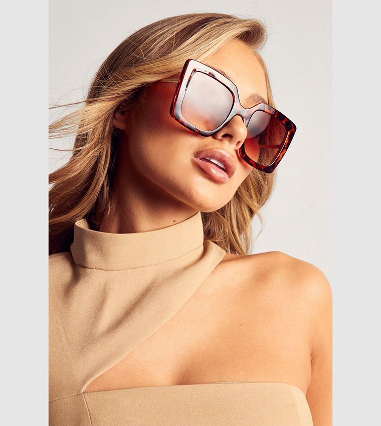 Cat eye square sunglasses deals