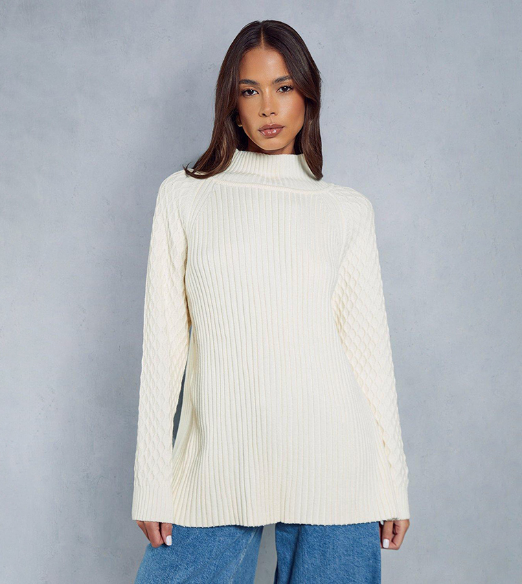 Open back white outlet sweater