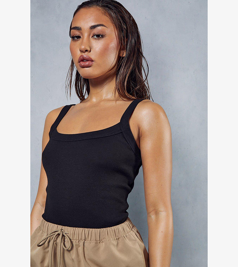 Strappy black deals vest top