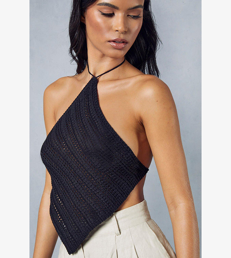 توب وشاح محبوك