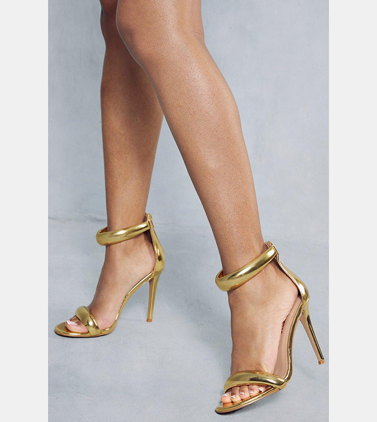 Metallic barely there on sale sandals