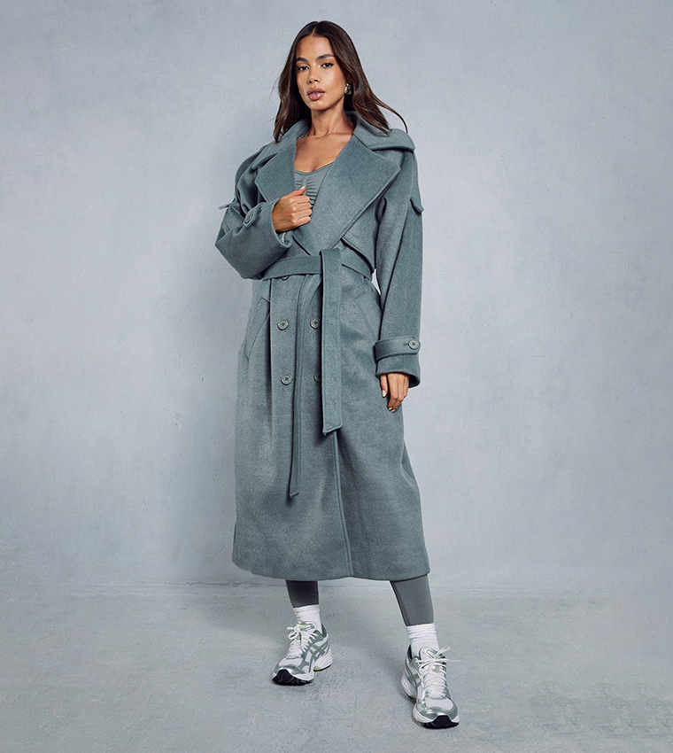 Oversized hooded hotsell trench coat