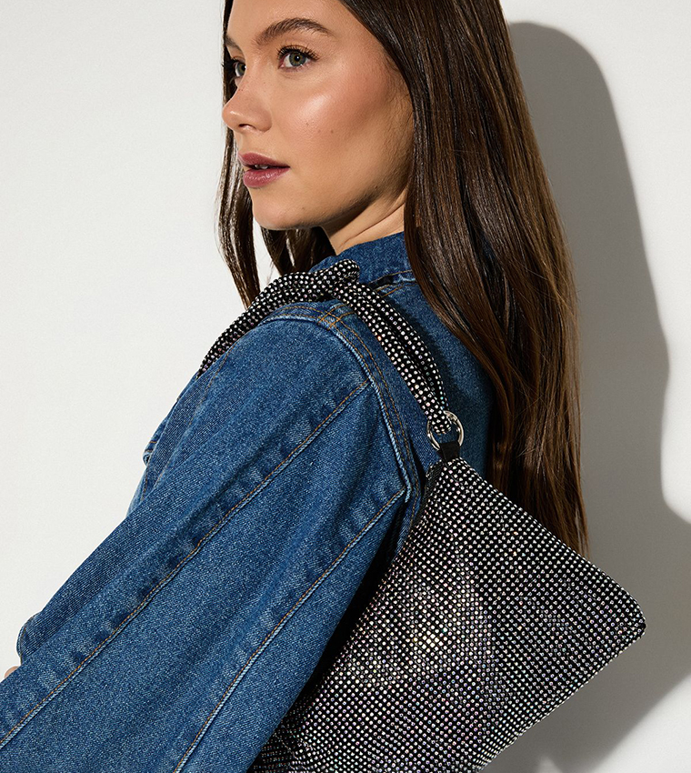 Chainmail Knot Detail Shoulder Bag