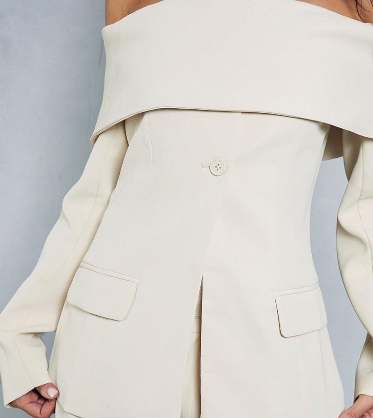 Tailored Bardot Fitted Blazer