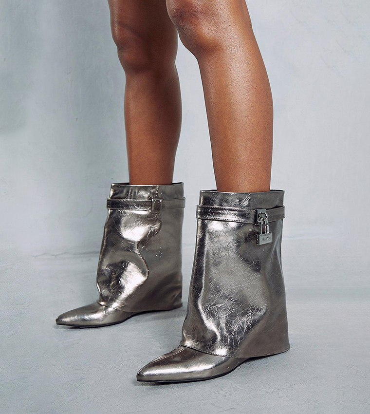 Over the knee boots clearance silver