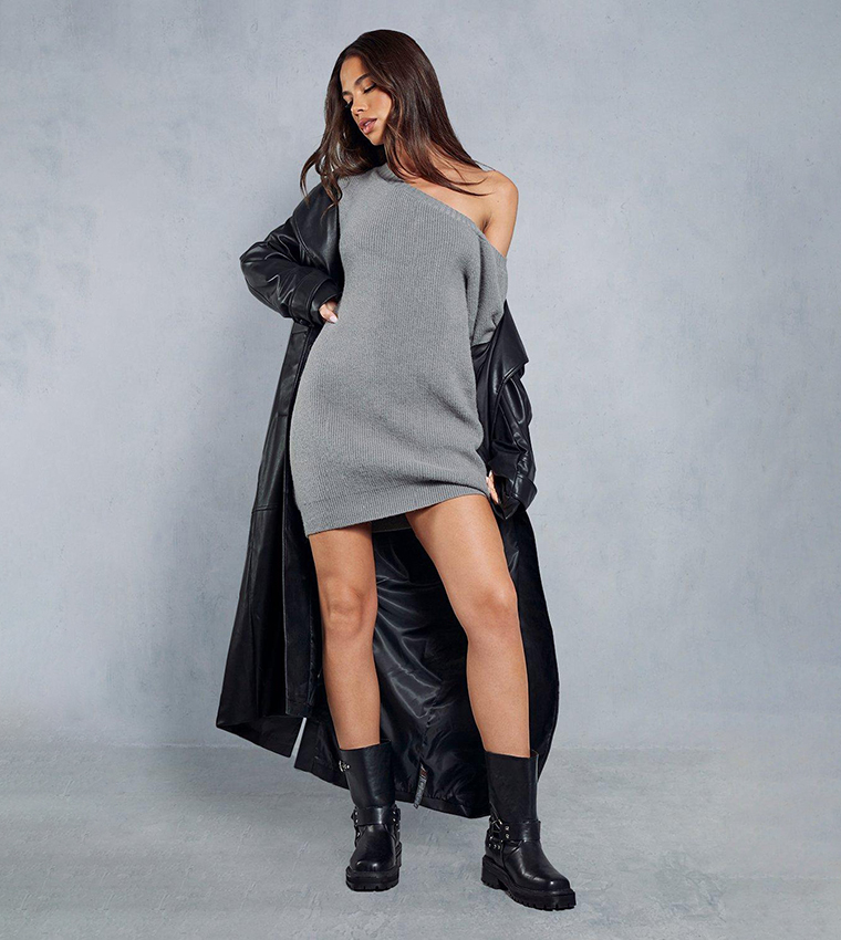 Oversized Off The Shoulder Jumper Dress Off Shoulder Sweater Dress Plus  Size Jumper Dress Uk Dresses