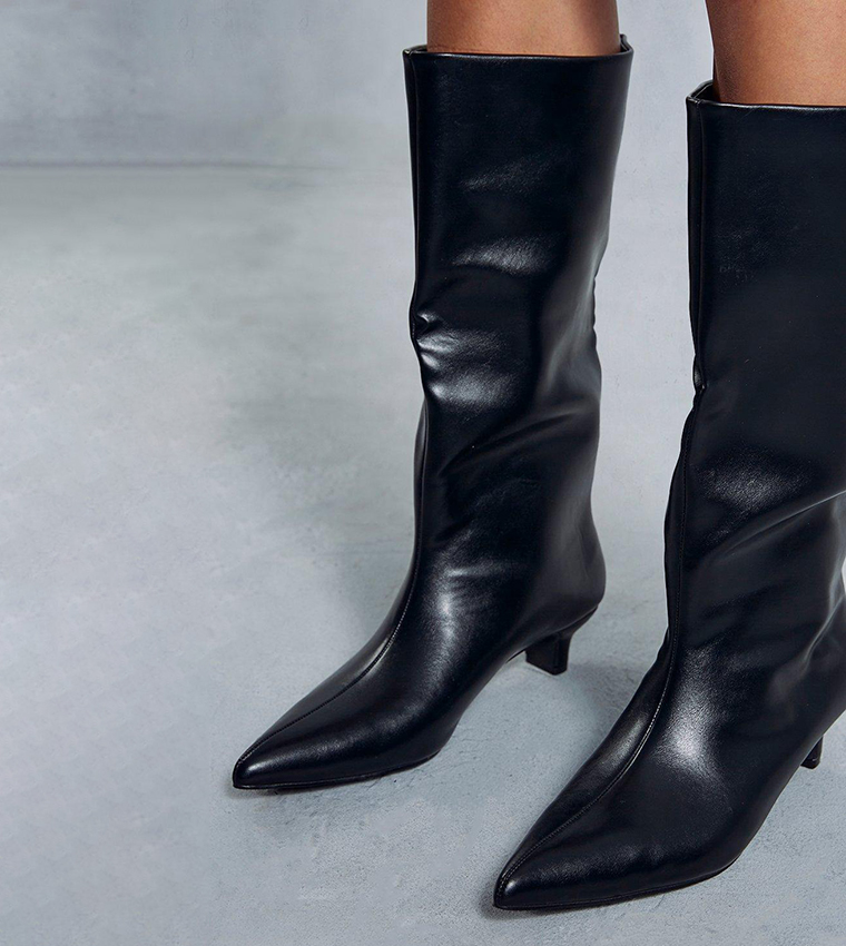 Mid heel store knee high boots