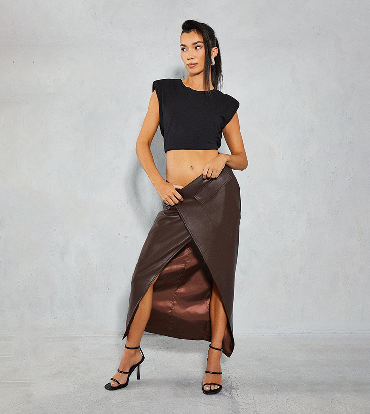 Utility leather clearance skirt