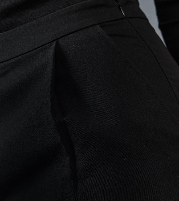 Tailored High Waist Pleat Detail Shorts