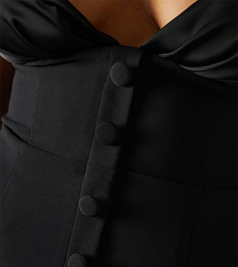 Strapless Cup Detail A-Line Mini Dress