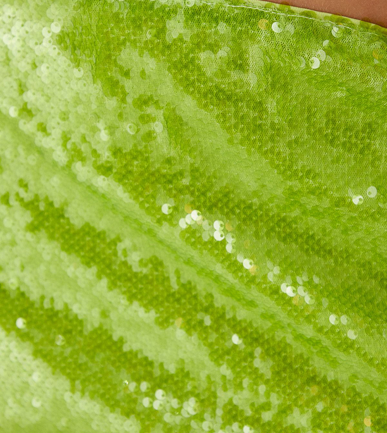 Sequined Split Leg Maxi Skirt