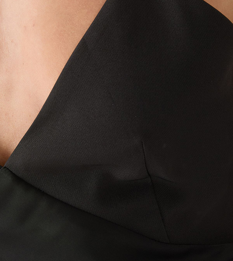 Premium Bust Panel Satin Maxi Bridesmaid Dress