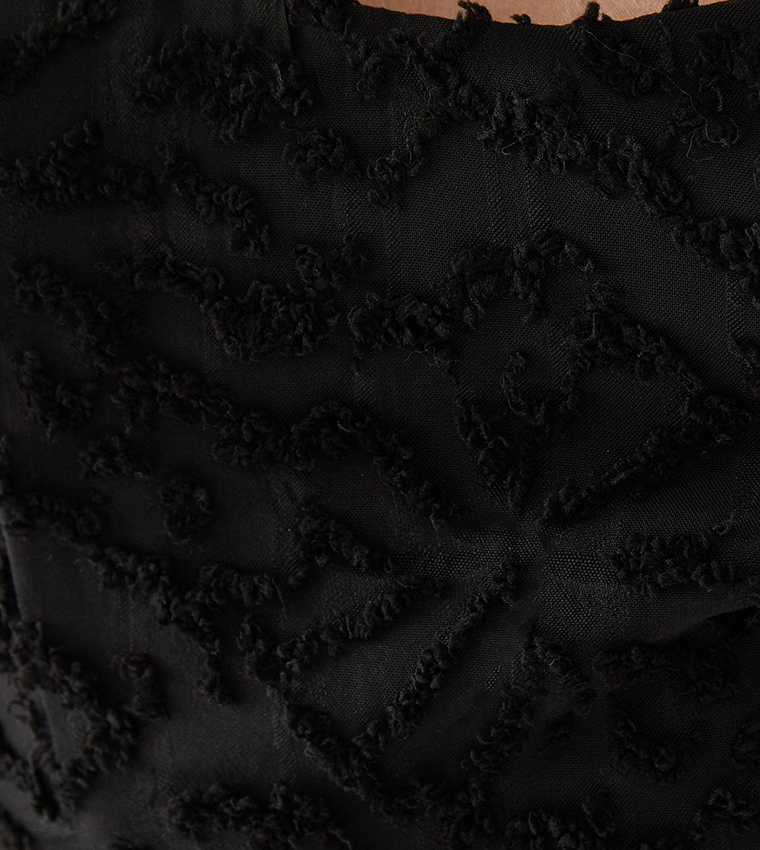 Textured Floral Chiffon Bias Maxi Dress