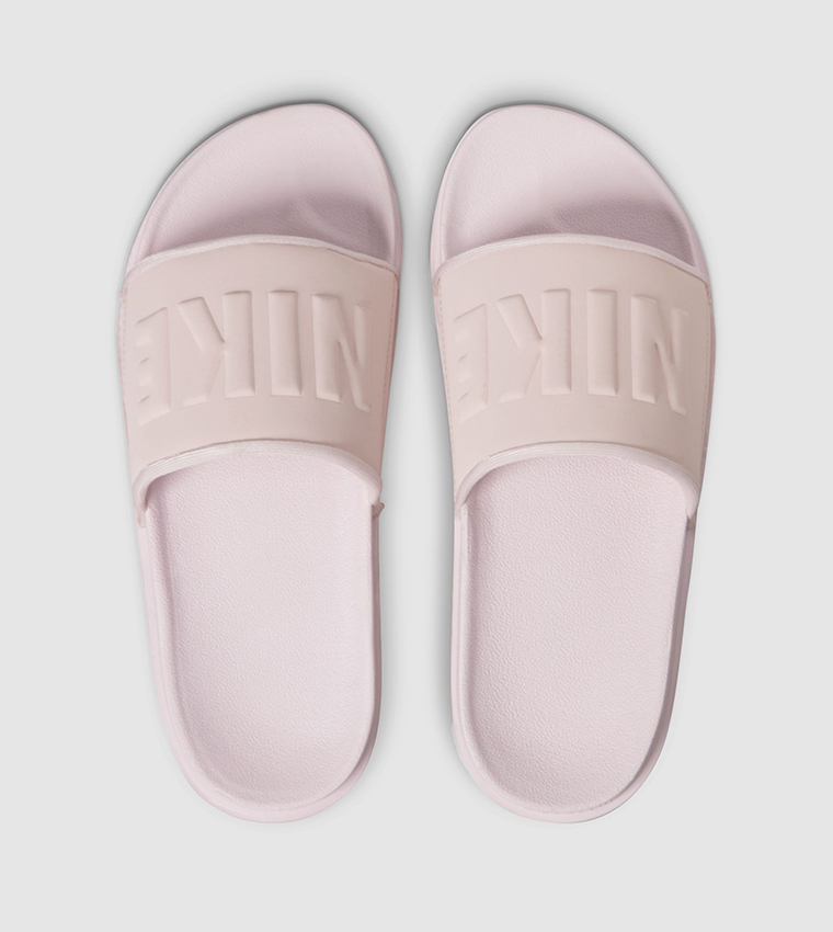 Pink and blue store nike slides