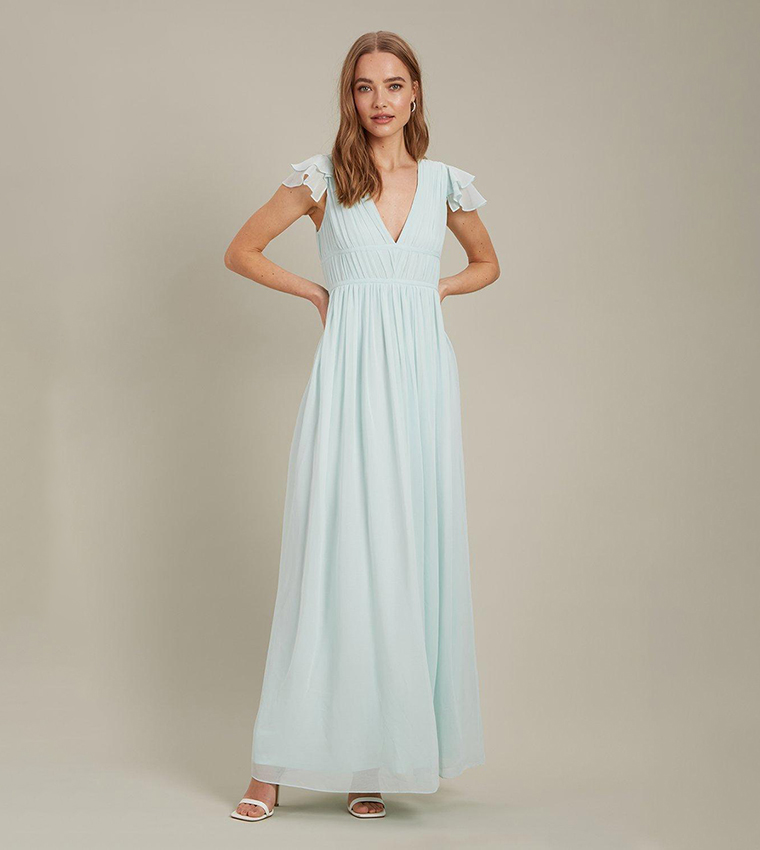 Buy Dorothy Perkins Angel Sleeves Chiffon Maxi Dress In Green 6thStreet Kuwait