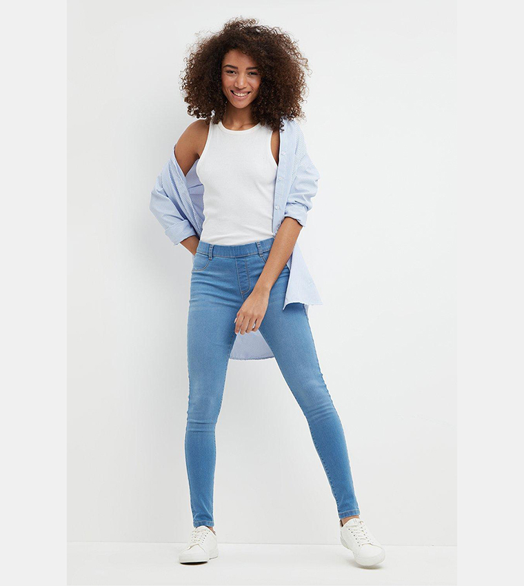 Light blue jeggings best sale