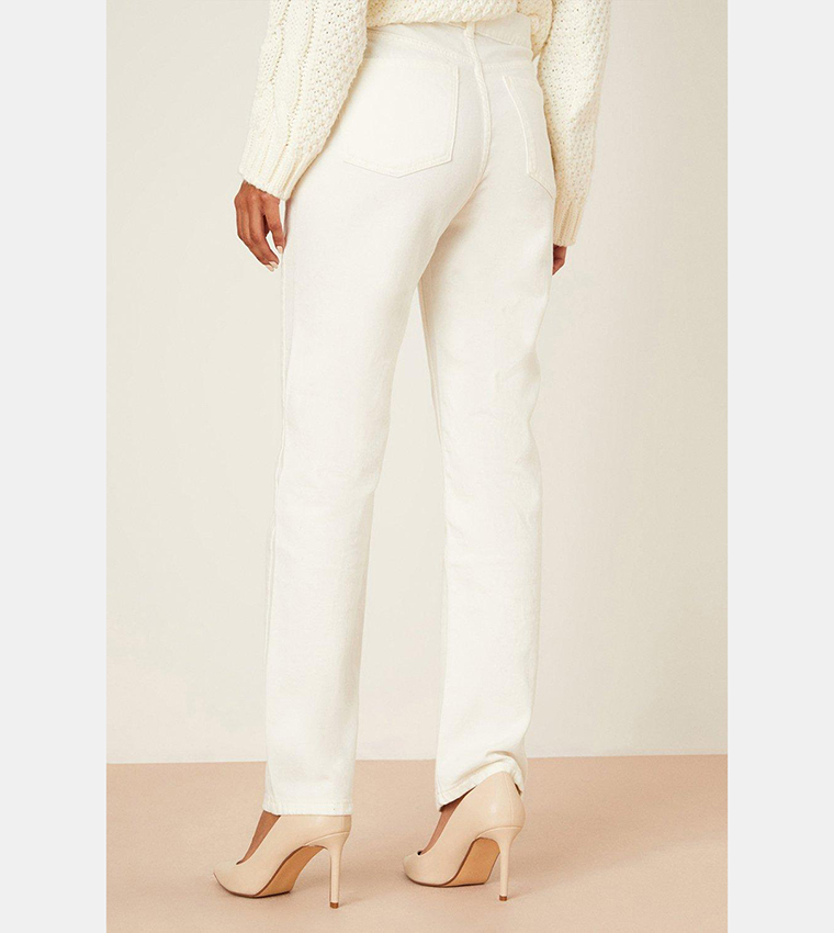 Buy Dorothy Perkins Organic Straight Fit Jeans In White