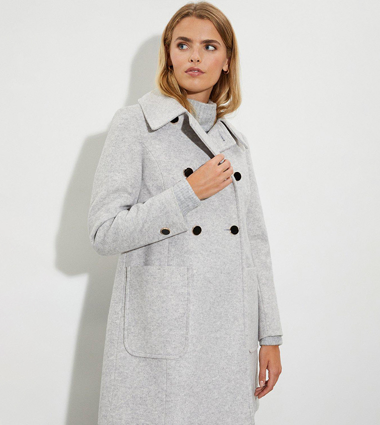 Buy Dorothy Perkins Dolly Coat In Grey 6thStreet Kuwait