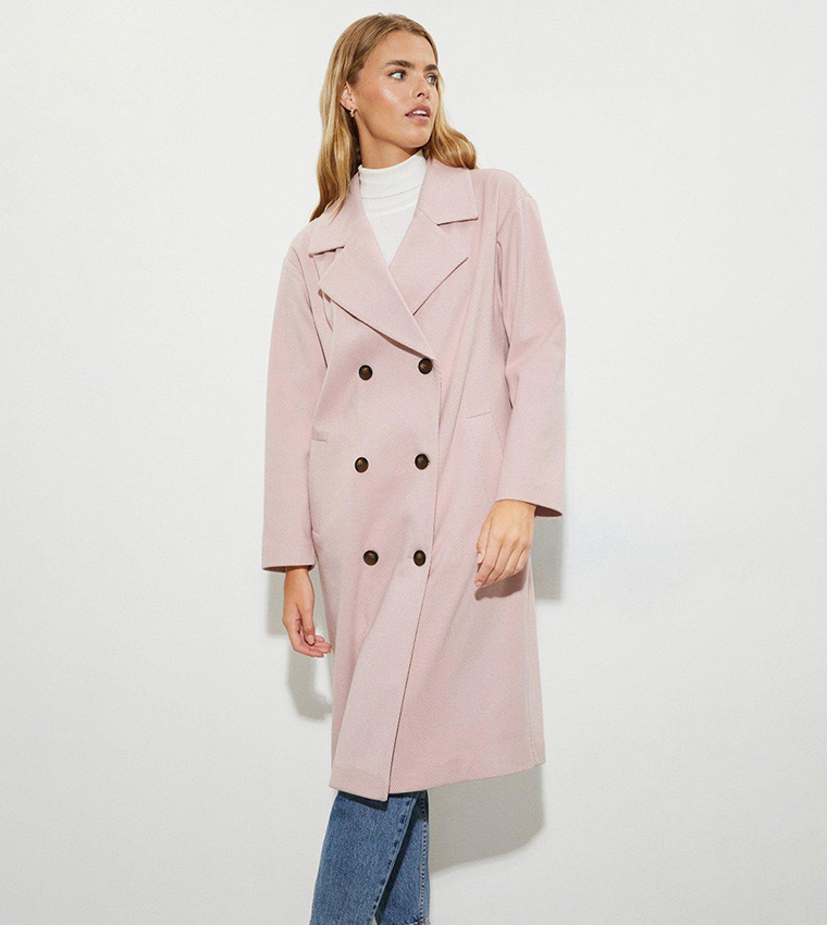 Pink 2024 herringbone coat